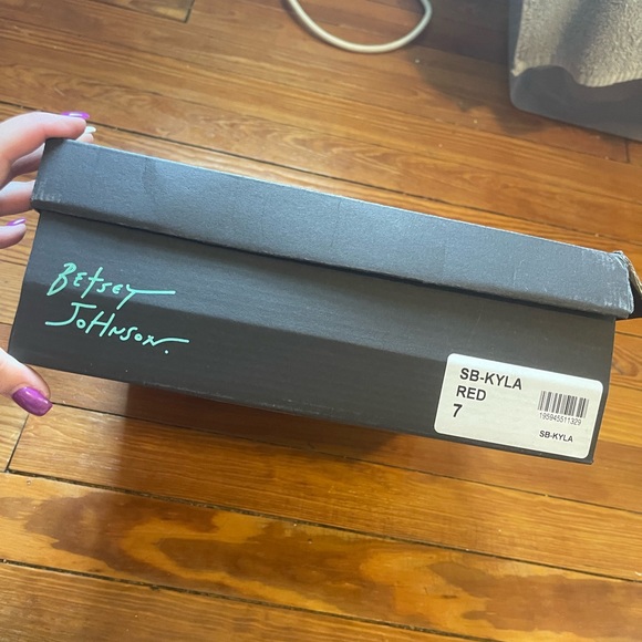 Betsey Johnson Sparkling Red Ankle Booties - Picture 9 of 9